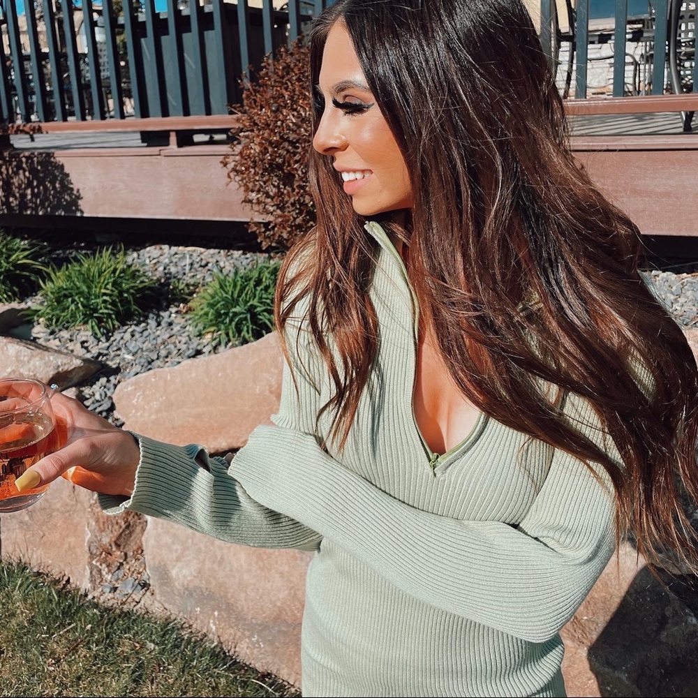 AUBREY MINI DRESS PISTACHIO